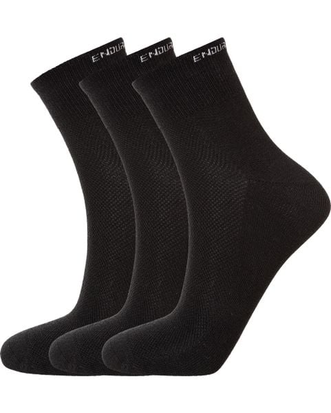 Skarpetki Endurance Alcudia 3-Pack Bamboo Quarter. Czarne skarpety Endurance, bez wzorów, z bawełny. Za 54.99 zł.