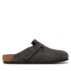 Klapki Birkenstock. Szare klapki Birkenstock, z zamszu. Za 649.99 zł.