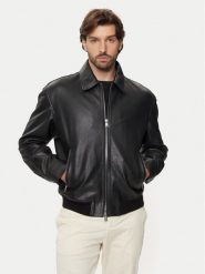 Boss Kurtka skórzana C-Merwyn 50516898 Czarny Regular Fit. Czarne kurtki Boss, m, bez wzorów, ze skóry, bez kaptura. Za 2,069.00 zł.