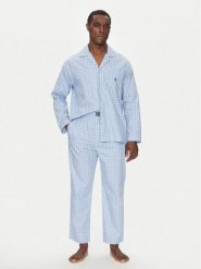 Polo Ralph Lauren Piżama 714899627011 Błękitny Regular Fit. Niebieskie piżamy Polo Ralph Lauren, l, bez wzorów, z bawełny, bez ramiączek. Za 499.99 zł.