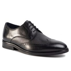 Półbuty JOOP!. Czarne eleganckie półbuty JOOP!, bez wzorów, bez obcasa, bez zapięcia. Za 559.99 zł.