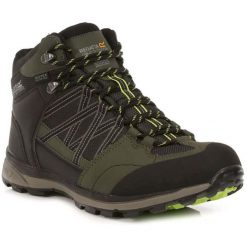 Buty trekkingowe męskie Regatta Samaris II Mid. Czarne trekkingi Regatta, bez wzorów, bez zapięcia. W wyprzedaży za 288.15 zł.