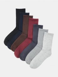 Skarpetki z bawełną 7 pack - wielobarwny. Skarpety Sinsay, bez wzorów, z bawełny. Za 22.99 zł.