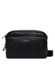 Calvin Klein Saszetka Emblem Aop Emboss Camera Bag LV04D3330G Czarny. Czarne torby na ramię CALVIN KLEIN, bez wzorów, ze skóry, bez dodatków. Za 409.99 zł.