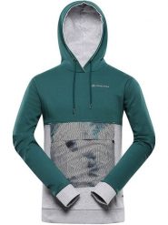 Alpine Pro Bluza "Bord" w kolorze zielono-szarym rozmiar: XXL. Szare bluzy Alpine Pro, xxl, bez wzorów, z kapturem. Za 207.34 zł.