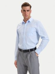 Calvin Klein Koszula Eoe Oxford LV04LH111G Niebieski jasny Regular Fit. Niebieskie koszule CALVIN KLEIN, m, bez wzorów, z bawełny, bez kołnierzyka, bez ramiączek. Za 409.99 zł.