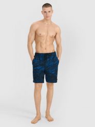 4F Spodenki plażowe męskie - granatowe XXL. Niebieskie szorty 4F, m, bez wzorów, z materiału, wakacyjne. Za 129.99 zł.
