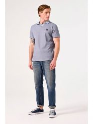 Garcia Koszulka polo w kolorze błękitnym rozmiar: M. Niebieskie koszulki polo Garcia, m, bez wzorów, z bawełny, bez kołnierzyka, bez ramiączek. Za 150.37 zł.