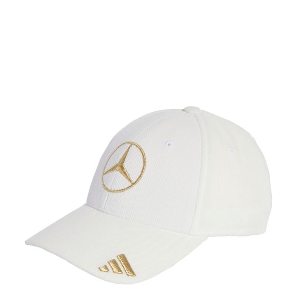 Sztruksowa czapka Mercedes-AMG Petronas Formula One Team Monaco. Białe czapki z daszkiem Adidas, bez wzorów, z materiału. Za 219.00 zł.