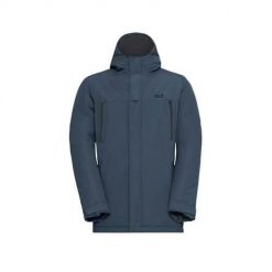 Kurtka trekkingowa męska Jack Wolfskin A65021C0539. Szare kurtki Jack Wolfskin, na zimę, m, bez wzorów, z materiału, z kapturem. Za 1,127.00 zł.