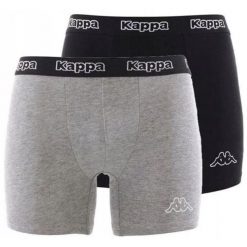 Bokserki Kappa 2-Pack Czarno-Szare - Komfort dla Mężczyzn. Czarne bokserki Kappa, m, bez wzorów, z bawełny. Za 35.89 zł.