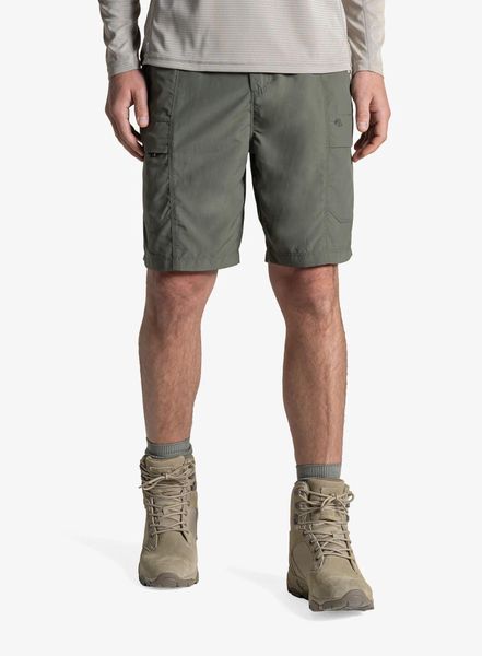 Spodenki turystyczne Craghoppers NosiLife Kadin Cargo Short - dark sage 30 (S). Szare spodenki rowerowe Craghoppers, l, bez wzorów, z materiału, rowerowe. Za 304.99 zł.