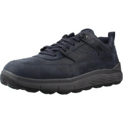 Buty GEOX U46FDD 000FF Niebieski. Niebieskie buty turystyczne Geox, bez wzorów, ze skóry, bez zapięcia, na fitness i siłownię. Za 424.99 zł.
