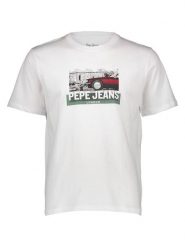 Pepe Jeans Koszulka w kolorze białym rozmiar: M. Białe bezrękawniki Pepe Jeans, m, bez wzorów, z bawełny, bez kołnierzyka, bez ramiączek. Za 87.61 zł.