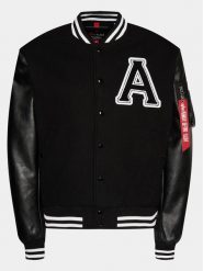 Alpha Industries Kurtka bomber College 146111 Czarny Relaxed Fit. Czarne kurtki Alpha Industries, m, bez wzorów, z syntetyku, bez kaptura. Za 709.99 zł.
