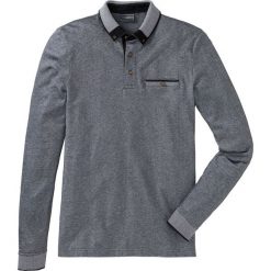 Shirt polo z długim rękawem melanżowy Regular Fit bonprix czarno-biały melanż. Bluzki z długim rękawem marki ASICS. Za 74.99 zł.