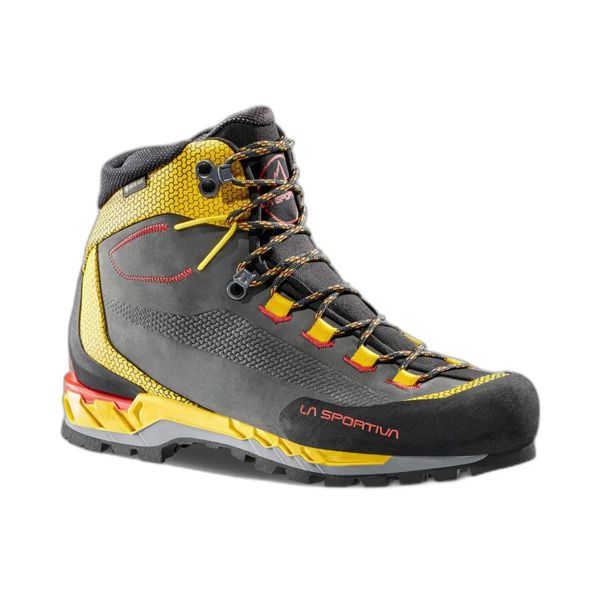 Buty do wspinaczki górskiej La Sportiva Trango Tech Leather GTX. Czarne buty turystyczne La Sportiva, bez wzorów, z gore-texu, bez zapięcia, trekkingowe, gore-tex. Za 1,504.55 zł.