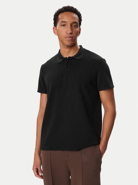 Guess Polo M6BP20 K6696 Czarny Regular Fit. Czarne koszulki polo Guess, m, z aplikacjami, bez kołnierzyka, bez ramiączek. Za 344.99 zł.