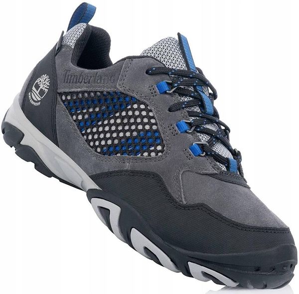 Męskie buty trapery trekkingowe TIMBERLAND CRESTRIDGE WATERPROOF LOW. Szare buty turystyczne Timberland, bez wzorów, z gumy, bez zapięcia, outdoorowe. Za 399.00 zł.