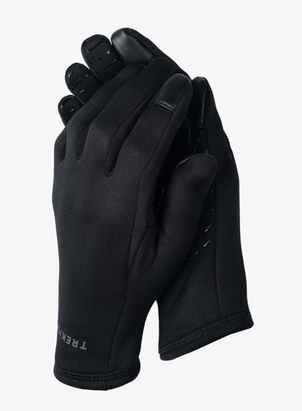 Rękawiczki polarowe Trekmates Ogwen Stretch Grip Glove. Czarne rękawiczki TREKMATES, bez wzorów, z polaru. Za 83.59 zł.