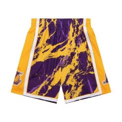 Szorty Los Angeles Lakers Swingman NBA Team Marble 2009/10. Fioletowe szorty Mitchell & Ness, s, bez wzorów, sportowe. Za 477.50 zł.