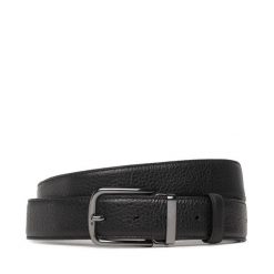 Pasek Męski Emporio Armani. Czarne paski Emporio Armani, bez wzorów. Za 419.99 zł.