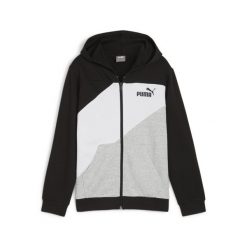 Młodzieżowa bluza z kapturem i zapięciem na zamek PUMA POWER Colourblock PUMA. Czarna bluzy z kapturem Puma, m, bez wzorów, z dzianiny, z kapturem. Za 244.75 zł.