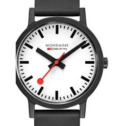 Zegarek męski Mondaine MS1.41110.RB, Quartz, 40mm, 3ATM. Czarne zegarki mondaine, ze stali. Za 935.80 zł.