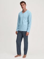 Calida Piżama w kolorze błękitno-granatowym rozmiar: XL. Niebieskie piżamy Calida, xl, bez wzorów, z bawełny, bez ramiączek. Za 163.64 zł.