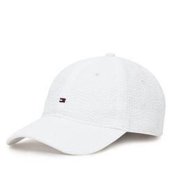 Czapka z daszkiem Tommy Hilfiger. Białe czapki z daszkiem Tommy Hilfiger, bez wzorów. Za 139.99 zł.