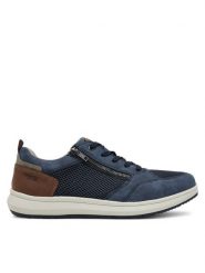 Rieker Sneakersy 16901-14 Granatowy. Niebieskie buty sportowe casual Rieker, bez wzorów, z materiału, bez zapięcia. Za 399.99 zł.