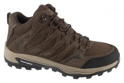 Buty trekkingowe męskie, Redmond IV Low WP. Brązowe buty turystyczne Columbia, bez wzorów, z materiału, przed kostkę, bez zapięcia, trekkingowe. Za 399.99 zł.