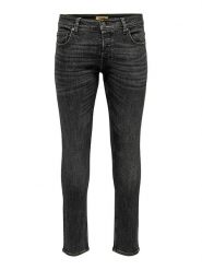 ONLY & SONS Dżinsy - Slim fit - w kolorze czarnym rozmiar: W29/L32. Czarne jeansy Only & Sons, l. Za 79.59 zł.