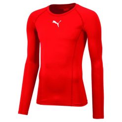 Koszulka do piłki nożnejmęska Puma Liga Baselayer Tee LS. Czerwone bielizna termoaktywna Puma, m, bez wzorów, bez ramiączek, do piłki nożnej. Za 138.92 zł.