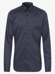 Finshley & Harding Koszula łatwa w prasowaniu z bardzo długim rękawem Mężczyźni Slim Fit niebieski, 42. Niebieskie koszule Finshley & Harding, m, bez wzorów, bez kołnierzyka, bez ramiączek. Za 99.95 zł.
