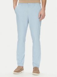 BOSS Spodnie materiałowe Kaito1_T 50487754 Błękitny Slim Fit. Niebieskie spodnie materiałowe Boss, m, bez wzorów, z bawełny. Za 639.99 zł.