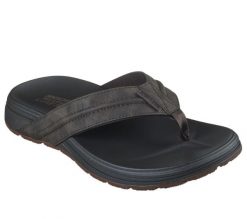 Męskie PATINO MARLEE Sandały Brązowy. Brązowe sandały Skechers, z materiału, bez zapięcia. Za 390.00 zł.