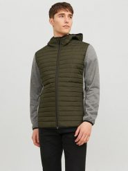 Jack & Jones Kurtka hybrydowa "Multi" w kolorze zielono-szarym rozmiar: M. Szare kurtki Jack & Jones, m, z aplikacjami, bez kaptura. Za 177.45 zł.