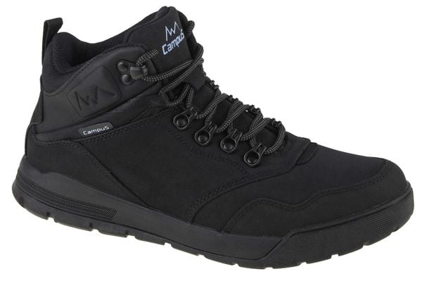 Buty Męskie Campus CORNO MEN'S SHOES. Czarne buty turystyczne Campus, na jesień, bez wzorów, z materiału, bez zapięcia, trekkingowe. Za 195.99 zł.