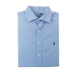 Second life - Koszule klasyczne męskie niebieskie - Stan bardzo dobry. Niebieskie sztyblety RALPH LAUREN, bez wzorów, bez obcasa, bez zapięcia. Za 207.36 zł.