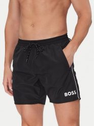 BOSS Szorty kąpielowe Starfish 50514429 Czarny Regular Fit. Czarne kąpielówki Boss, m, bez wzorów, z syntetyku. Za 159.99 zł.
