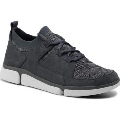 Sneakersy CLARKS - Tri Verve Free 261420757 Dark Grey. Szare buty sportowe casual Clarks, bez wzorów, z materiału, bez zapięcia. W wyprzedaży za 239.00 zł.