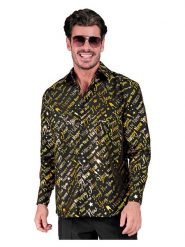 Widmann Koszula "Happy New Year" w kolorze złoto-czarnym rozmiar: S/M. Czarne koszule Widmann, m, bez wzorów, bez kołnierzyka, bez ramiączek. Za 86.99 zł.