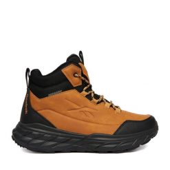Trzewiki Reebok. Brązowe botki sznurowane Reebok, bez wzorów, bez obcasa, bez zapięcia. Za 299.99 zł.