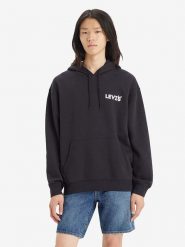Levi's Bluza w kolorze czarnym rozmiar: L. Czarne bluzy z kapturem Levi's®, l, bez wzorów, z kapturem. Za 136.13 zł.