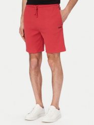 BOSS Szorty sportowe Waffle 50535884 Czerwony Regular Fit. Czerwone krótkie spodenki sportowe Boss, l, bez wzorów, z bawełny. Za 229.99 zł.