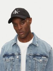 Calvin Klein Jeans Czapka z daszkiem Monologo LV04G5065G Czarny. Czarne czapki z daszkiem Calvin Klein Jeans, bez wzorów, z bawełny. Za 99.99 zł.