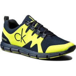 Sneakersy CALVIN KLEIN JEANS - Murphy SE8525 Navy/Yellow Fluo. Niebieskie buty sportowe casual Calvin Klein Jeans, bez wzorów, z jeansu, bez zapięcia. W wyprzedaży za 339.00 zł.