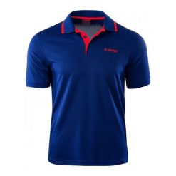 Koszulka polo męska Hi-Tec Site - niebieska, Rozmiar XL. Niebieskie koszulki polo Hi-tec, m, bez wzorów, z poliesteru, bez kołnierzyka, bez ramiączek. W wyprzedaży za 59.99 zł.