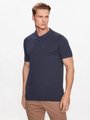 JOOP! Jeans Polo 30037520 Granatowy Modern Fit. Niebieskie koszulki polo JOOP! Jeans, l, bez wzorów, z bawełny, bez kołnierzyka, bez ramiączek. Za 199.99 zł.